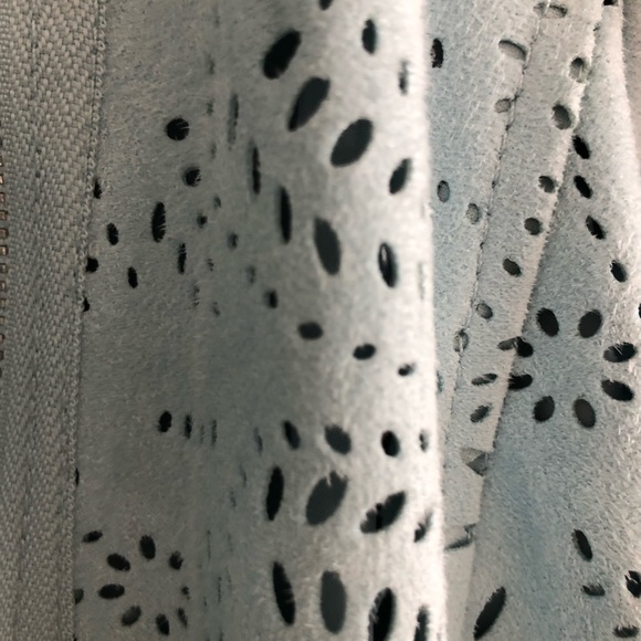 Chico's Light Blue Laser Cut Jacket - Picture 2 of 4